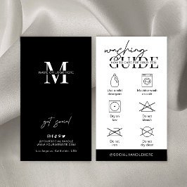 Tarjeta De Visita Ropa con logotipo Minimalista de las Instrucciones