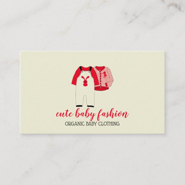 Tarjeta De Visita Ropa de bebé Doula ropa de bebé (Anverso)