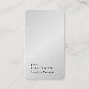 Tarjeta De Visita Ropa de lino superior elegante vertical gris plate