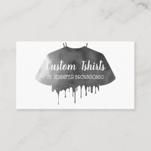 Tarjeta De Visita Ropa de moda camisa gris drip