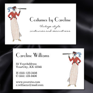 Tarjeta De Visita Ropa de Moda Vintage Costurera Tienda