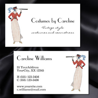 Tarjeta De Visita Ropa de Moda Vintage Costurera Tienda