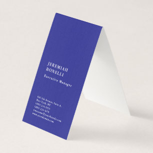 Tarjeta De Visita Ropa de primera calidad azul minimalista