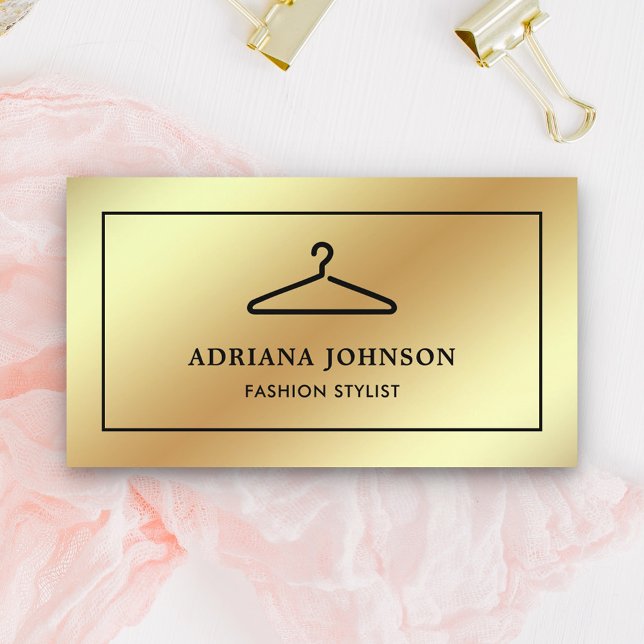 Tarjeta De Visita Ropa de Relieve metalizado dorado falsa Hanger Mod (Subido por el creador)