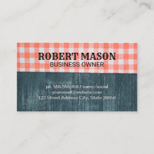 Tarjeta De Visita Ropa de tabla   Grano de madera
