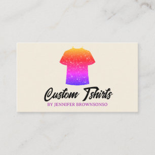 Tarjeta De Visita Ropa de vestir con estampado de camiseta de gradie