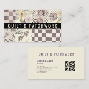 Tarjeta De Visita Ropa hecha a mano de patchwork de lila
