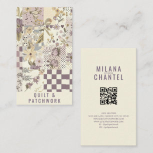 Tarjeta De Visita Ropa hecha a mano de Patchwork de Lila