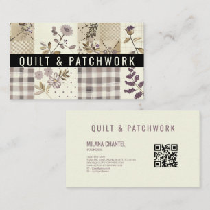 Tarjeta De Visita Ropa hecha a mano de Patchwork de Lila