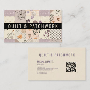 Tarjeta De Visita Ropa hecha a mano de Patchwork de Lila