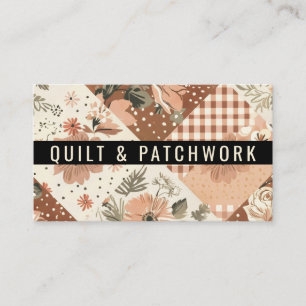 Tarjeta De Visita Ropa hecha a mano de patchwork de terracota