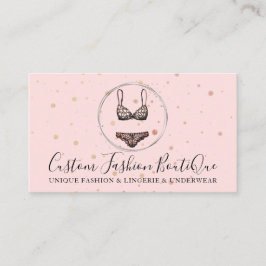 Tarjeta De Visita Ropa interior de ropa de baño rosa de bikini