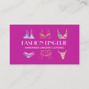 Tarjeta De Visita Ropa interior rosa tienda femenina Ropa interior R