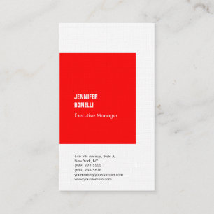 Tarjeta De Visita Ropa profesional minimalista de color rojo claro