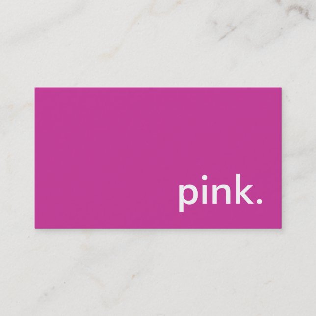 Tarjeta De Visita Rosa. (Anverso)