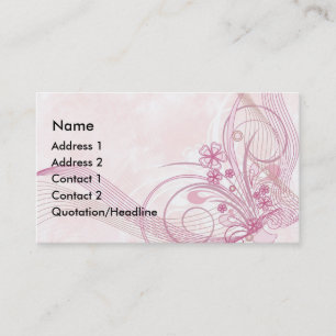 Tarjeta De Visita rosa