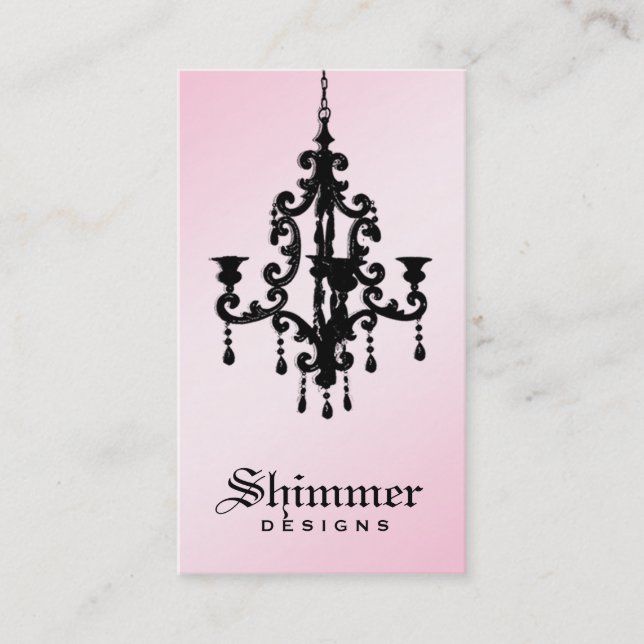 Tarjeta De Visita rosa 2 de la lámpara 311-Shimmer (Anverso)