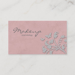 Tarjeta De Visita Rosa 2 de la mariposa de la flor del artista de
