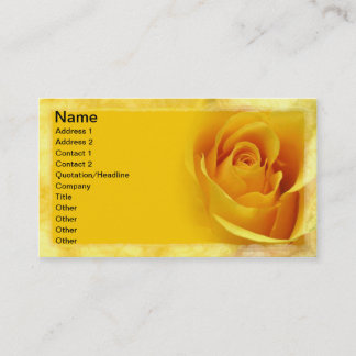 Tarjeta De Visita Rosa amarillo