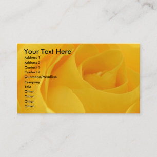 Tarjeta De Visita Rosa amarillo