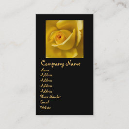 Tarjeta De Visita Rosa amarillo macro