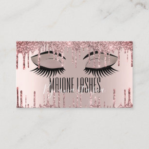 Tarjeta De Visita Rosa Artista Oro Rubor maquillaje Lazas Perforacio