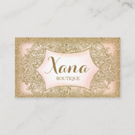 Tarjeta De Visita Rosa atractivo del purpurina del oro de 311