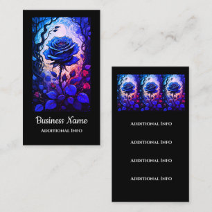 Tarjeta De Visita Rosa azul Vines 4
