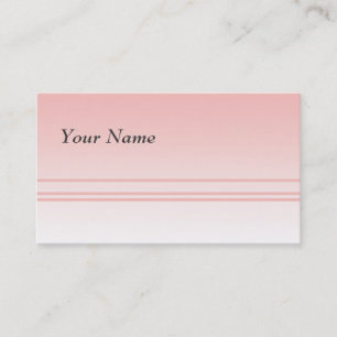 Tarjeta De Visita Rosa caliente. Diseño elegante simple