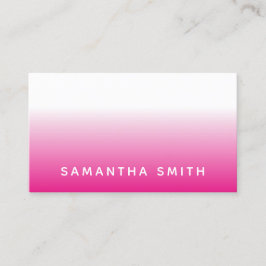 Tarjeta De Visita Rosa Caliente Ombre