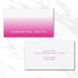 Tarjeta De Visita Rosa Caliente Ombre
