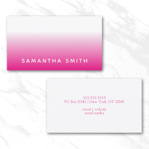 Tarjeta De Visita Rosa Caliente Ombre
