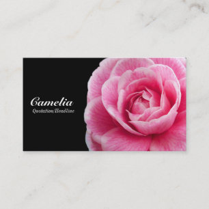 Tarjeta De Visita Rosa Camelia II - Negro