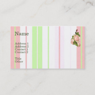 Tarjeta de visita rosa clara de los rosas