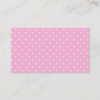 Tarjeta De Visita Rosa con las pequeñas estrellas blancas