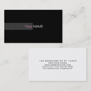 Tarjeta De Visita Rosa contemporáneo