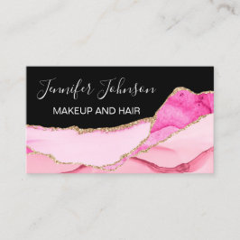 Tarjeta De Visita rosa cuarzo agate tipografía elegante