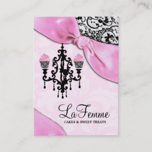 Tarjeta De Visita Rosa de 311 del La tortas de Femme