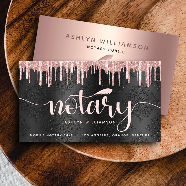 Tarjeta De Visita Rosa de agente de préstamos notariales guión Purpu (Subido por el creador)