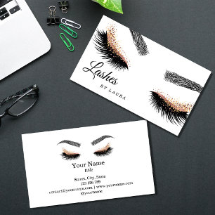 Tarjeta De Visita Rosa de artista de maquillaje de latigazos