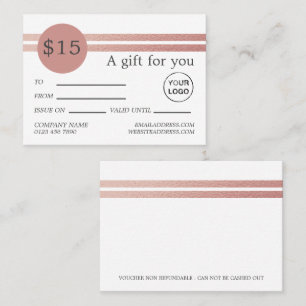 Tarjeta De Visita Rosa de bandas de Relieve metalizado dorado Tarj