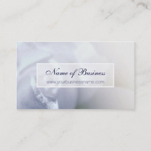 Tarjeta De Visita Rosa De Boda Blanca Elegante Floral Femenina
