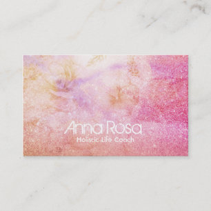 Tarjeta De Visita *~* Rosa de capa de color de agua con capa de colo