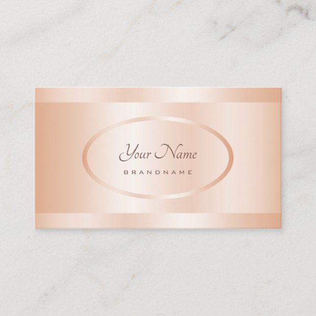 Tarjeta De Visita Rosa de captura ocular Efecto dorado Profesional (Anverso)