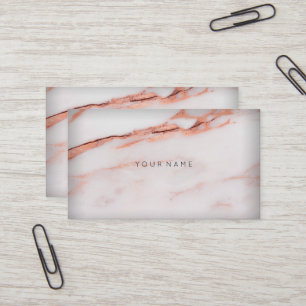 Tarjeta De Visita Rosa De Cobre Blanco Vip De Mármol Resumen Vip Mín