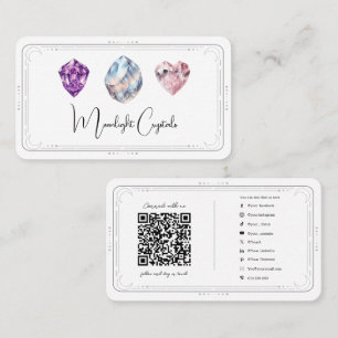 Tarjeta De Visita Rosa de cristales metafísicos Quartz Medios social