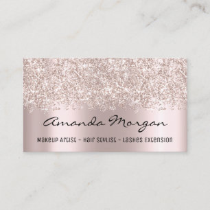 Tarjeta De Visita Rosa de extensión de Eyelash del salón de belleza 