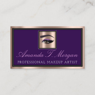 Tarjeta De Visita Rosa De Extensión De Lash De Maquillaje Profesion