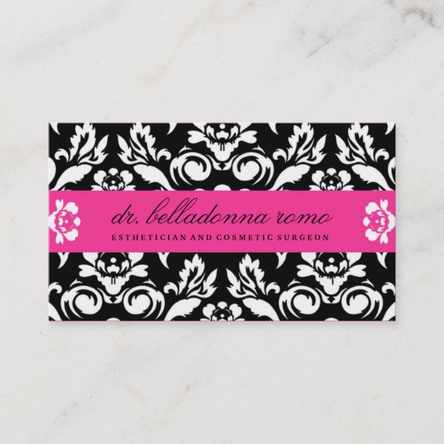Tarjeta De Visita Rosa de Hott del damasco de 311 belladonas (Anverso)