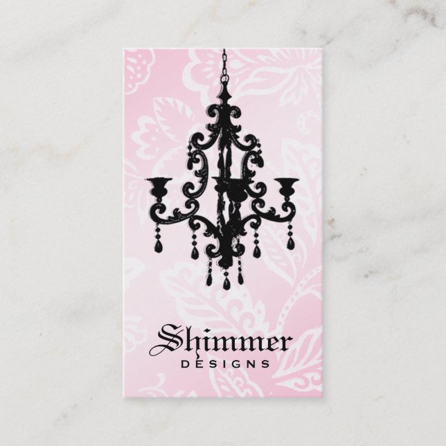 Tarjeta De Visita rosa de la lámpara 311-Shimmer (Anverso)